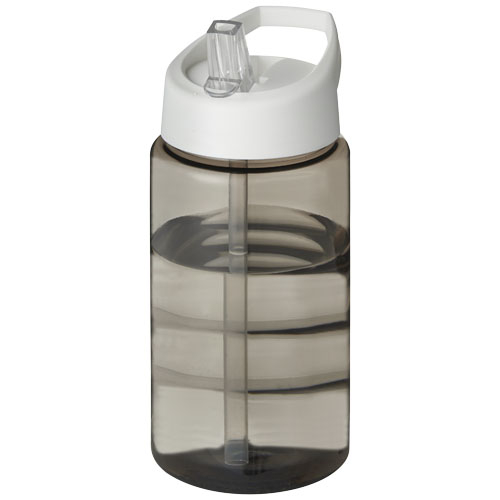Gourde sport promotionnelle 500ml H2O Active® Charbon et Blanc